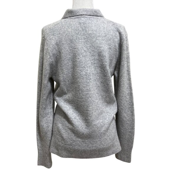 J.Crew Extra-Soft Gray Collared Pullover Sweater Long Sleeve Womens Size S - Picture 4 of 9
